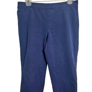 Isaac Mizrahi Live! Navy Pull On Crop Pants Women's Size 10P Petite Casual
